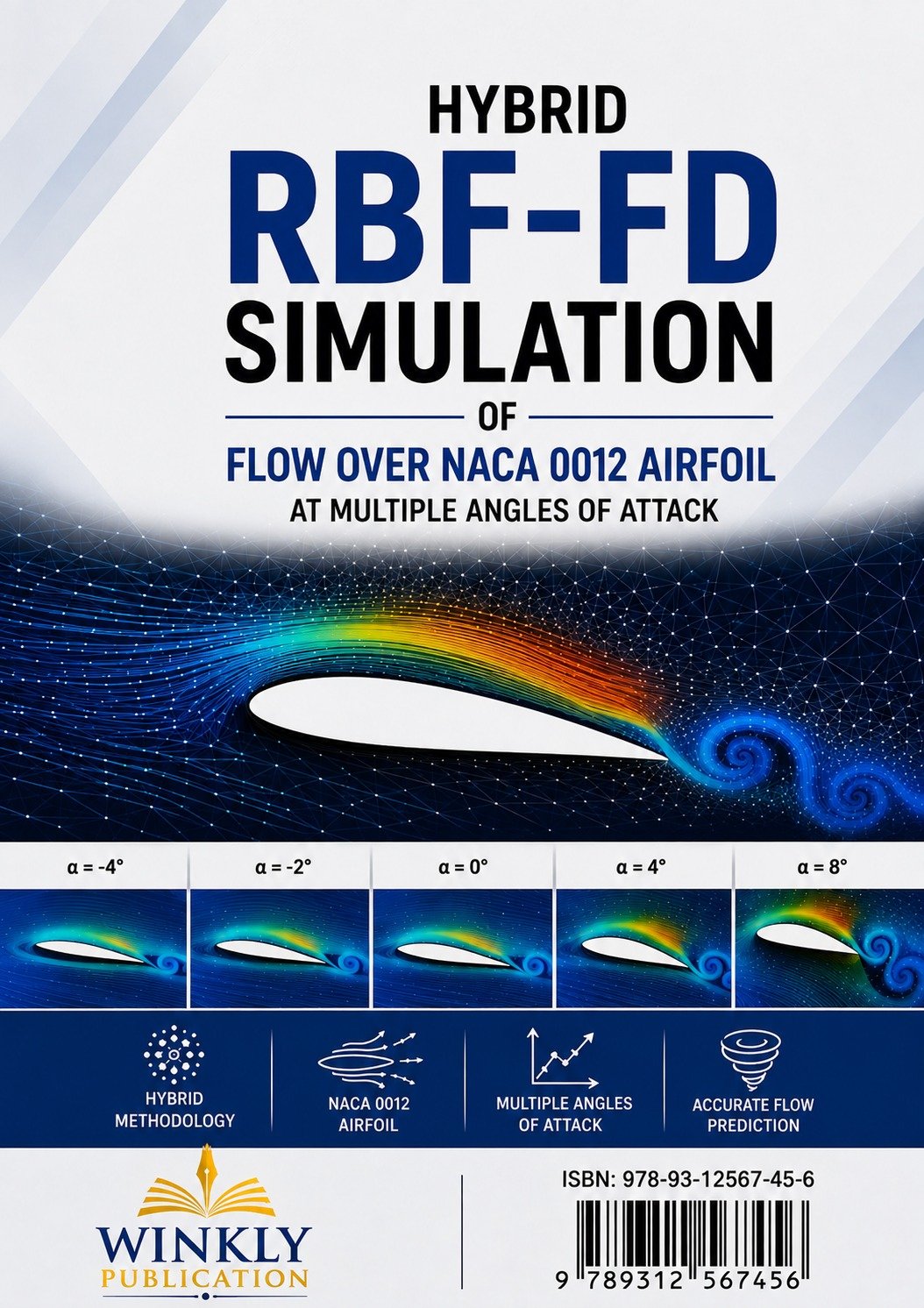 HYBRID RBF-FD SIMULATION OF FLOW OVER NACA 0012 AIR FOIL AT MULTIPLE ANGLES OF ATTACK
